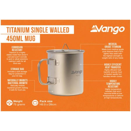 Кружка Vango Titanium Single Walled Mug 450ml