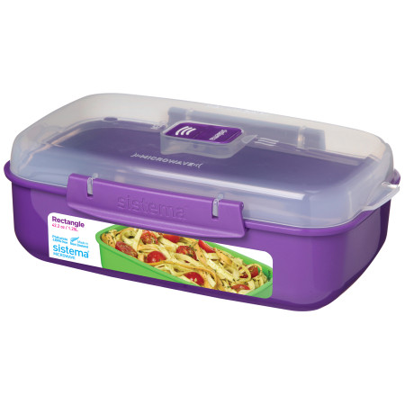 Miska na jídlo Sistema Microwave Rectangle 1.25L fialová