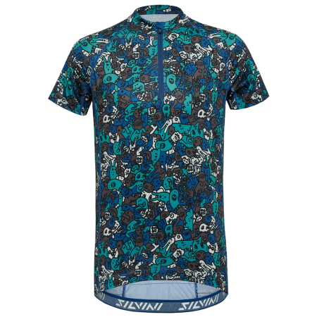 Дитячий велосипедний костюм Silvini Scrivia синій/темно-сірий