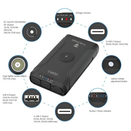 Туристичний павербанк Viking Technology Vidar II