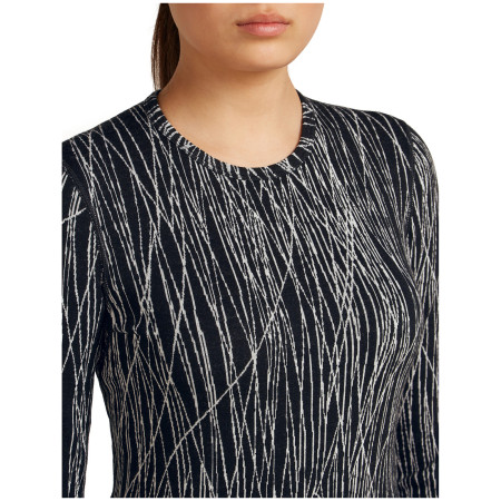 Жіноча функціональна футболка Icebreaker Women Merino 260 Tech Vertex LS Crewe Delta Lines AOP