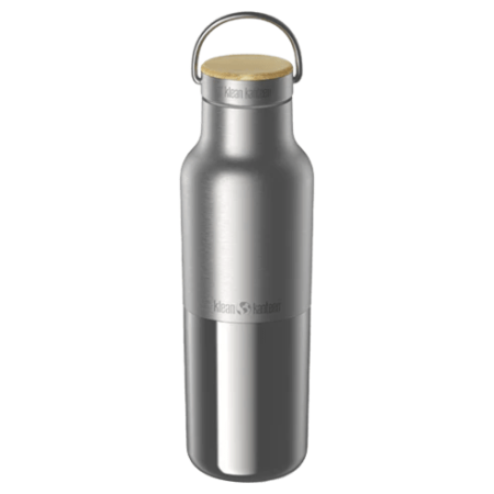 Термос Klean Kanteen Rise Reflect 16oz (w/ Bamboo Cap) срібний Brushed Stainless