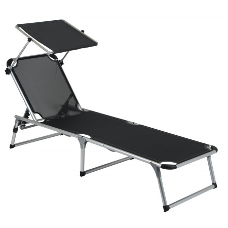 Пляжний лежак Bo-Camp Florence Sun lounger чорний Anthracite