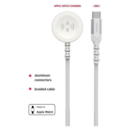 Кабель для зарядки і передачі даних Swissten Wireless charging cable 2in1 for Apple Watch + USB-C 1,2 m