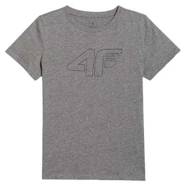Дитяча футболка 4F Tshirt M2417 сірий MIDDLE GREY MELANGE