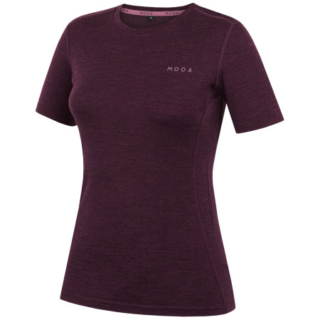 Жіноча футболка MOOA MerinoSilk 160 short темно-фіолетовий dark purple melange