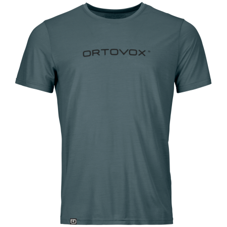 Чоловіча функціональна футболка Ortovox 150 Cool Brand Ts M сірий/чорний Dark Arctic Grey