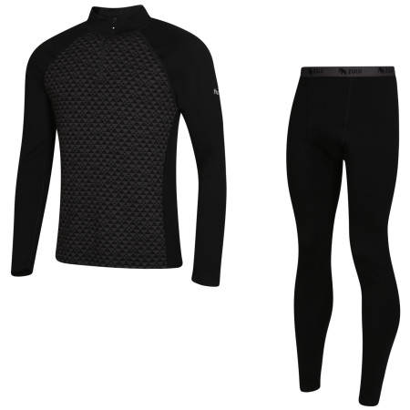 Чоловічий функціональний комплект Zulu Merino 240 Zip Long чорний Black
