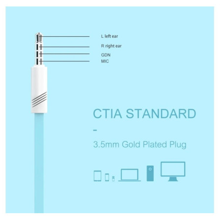 Навушники Swissten EARBUDS RAINBOW YS-D2