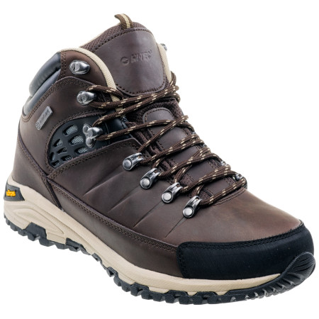Pánská obuv Hi-tec Lotse Mid WP hnědá brown/black/beige
