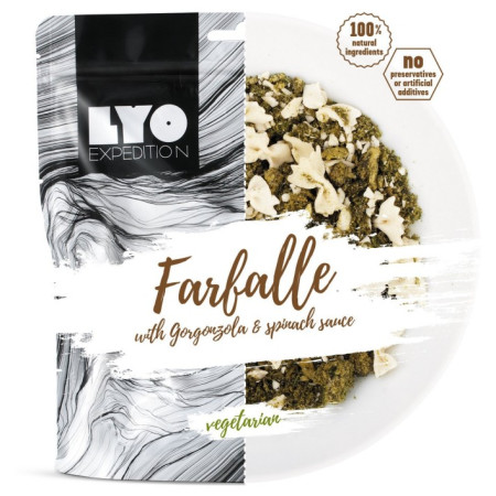 Дегідрована  їжа Lyo food Фарфалле з горгонзолою та шпинатовим соусом