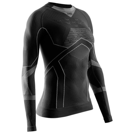Жіноча функціональна футболка X-Bionic Energy Accumulator Light Shirt Ls чорний X BLACK/LIGHT GREY