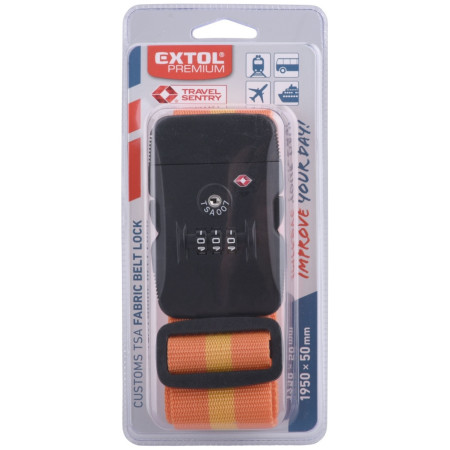 Ремінь для багажу Extol TSA з тризначним кодом