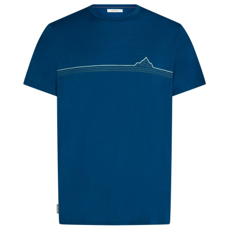 Чоловіча футболка Icebreaker Men Merino 150 Tech Lite SS Tee Range Stripes синій Atlantis