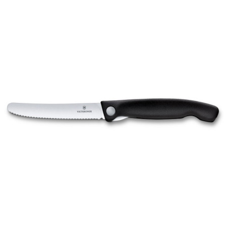 Розкладний ніж Victorinox Swiss Classic - хвилясте лезо чорний