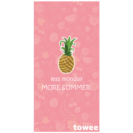 Rychleschnoucí osuška Towee Ananas 80x160 cm růžová Ananas
