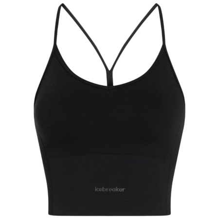 Спортивний бюстгальтер Icebreaker Merino Blend 260 Seamless Rib Strappy Tank чорний BLACK