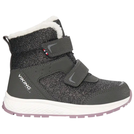 Дитячі зимові черевики Viking Outdoor Footwear Equip Glitter Warm WP 2V Charcoal/Dusty Pink сірий Charcoal/Dusty Pink