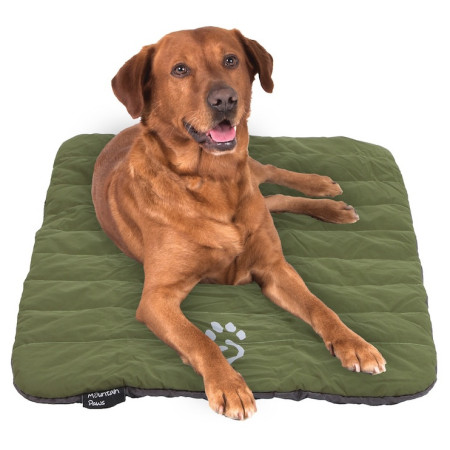 Дорожній лежак Mountain Paws Packable Travel Dog Bed зелений/сірий Black
