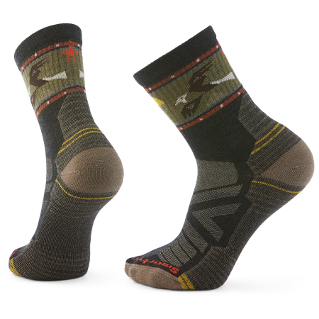 Шкарпетки Smartwool Hike Light Cushion Soaring Mid Crew Sock чорний/зелений CHARCOAL