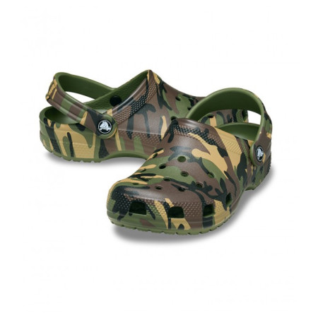 Шльопанці дитячі Crocs Classic Camouflage Clog Army Green/Multi