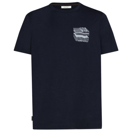 Чоловіча футболка Icebreaker Men Merino 150 Tech Lite SS Tee Evolving Layers темно-синій Midnight Navy