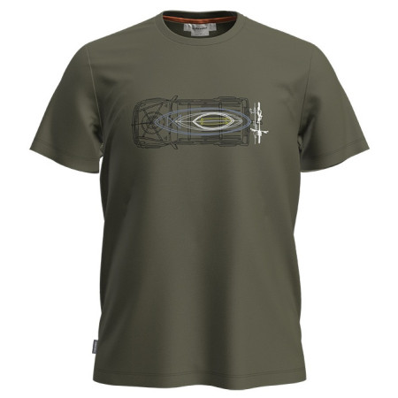 Чоловіча футболка Icebreaker M Mer Central Classic SS Tee Wireframe зелений