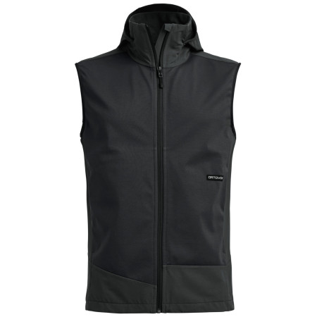 Чоловіча жилетка Ortovox Ortler Softshell Plus Vest чорний Black Raven