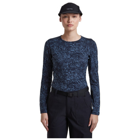 Жіноча функціональна футболка Icebreaker Women M 200 Oasis LS Crewe Moss BloomAOP
