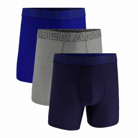 Чоловічі боксери Under Armour UA Performance Tech Mesh - Solid 6in 3PK синій/сірий Blue