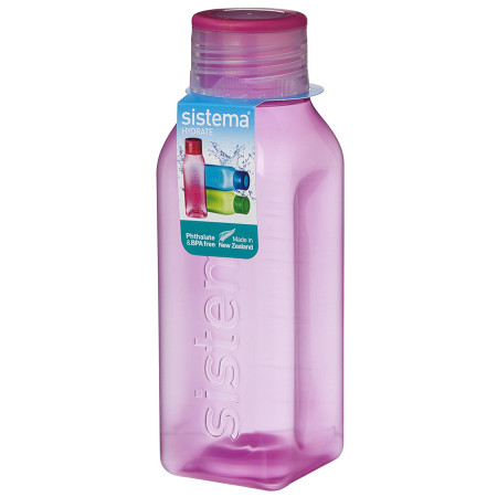 Láhev Sistema Square 475ml růžová