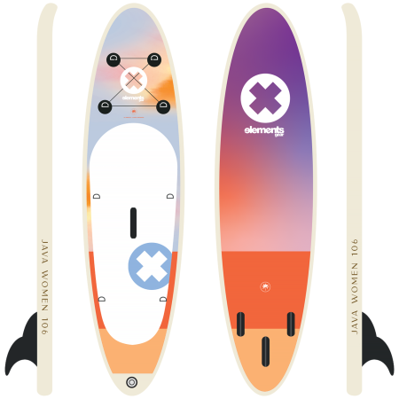 SUP дошка Elements Gear JAVA 106 women allround фіолетовий/помаранчевий multicolor