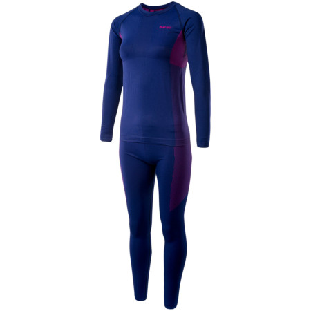 Dámské termoprádlo Hi-Tec Lady Karti set tmavě modrá BLUE DEPTHS / SANGRIA