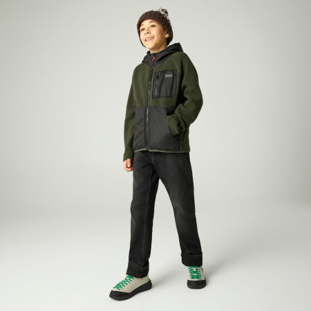 Дитяча толстовка Regatta Munro Hybrid Jacket DarkKhak/Blk