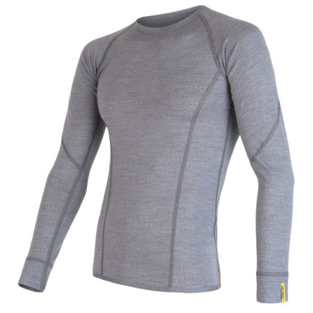 Pánské funkční triko Sensor Merino Wool Active dl.r. šedá šedá