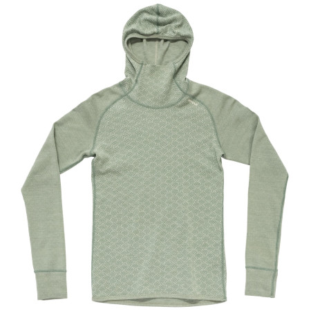 Жіноча функціональна футболка Devold Kvitegga Merino 230 Hoodie Wmn світло-зелений RAW WHITE