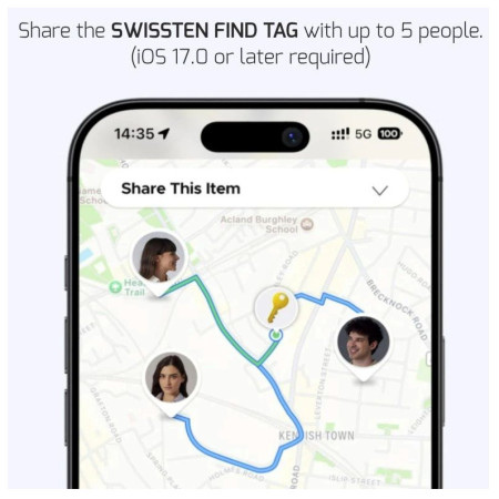 Локатор Swissten FindTag GPS Locator (with Apple Find My function)