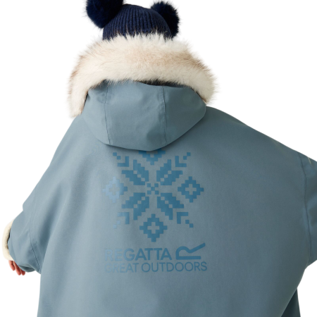 Дитяче водонепроникне пальто Regatta Junior Waterproof Changing Robe Pro Grey Mirage