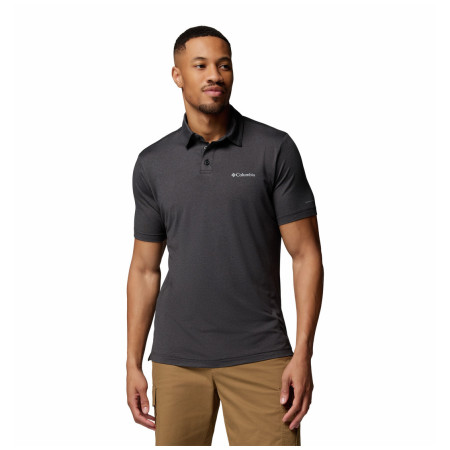 Чоловіча футболка Columbia Parsons Point™ Polo чорний Black Heather, Shark