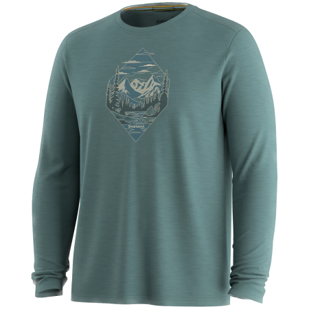 Чоловіча функціональна футболка Smartwool Men's Wander Valley Active Long Sleeve G бірюзовий