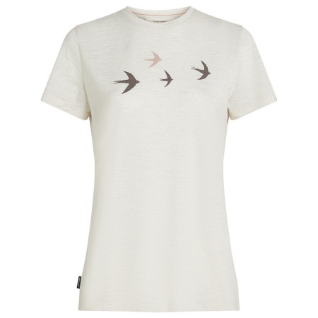 Жіноча футболка Icebreaker Women Merino 150 Tech Lite SS Tee Bird Transit білий Ecru HTHR