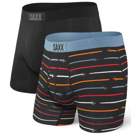 Boxerky Saxx Ultra Boxer Brief Fly 2Pk mix barev black/paintroller