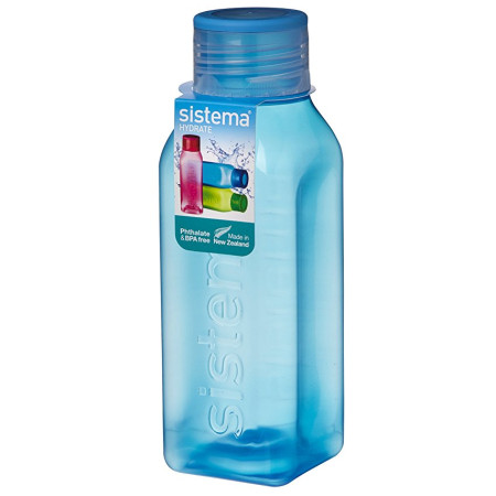 Láhev Sistema Square 475ml modrá