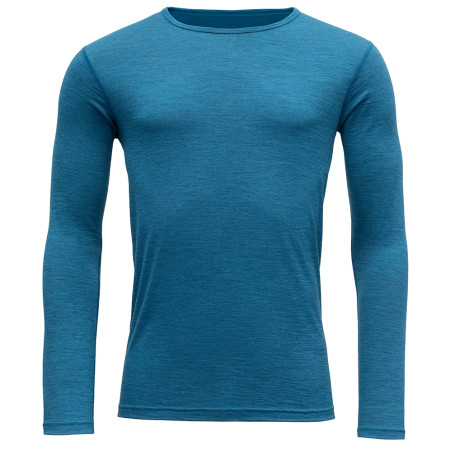 Pánské triko Devold Breeze Man Shirt modrá Blue Melange