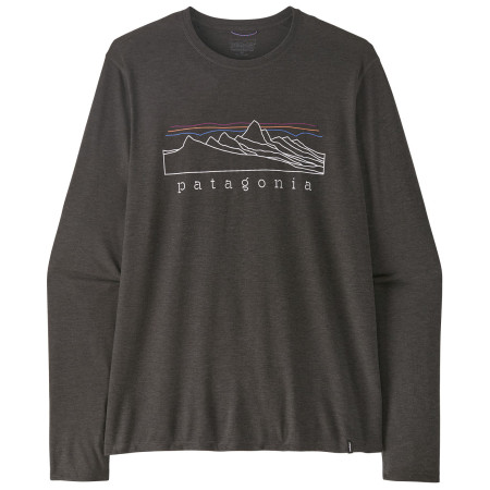 Чоловіча футболка Patagonia M's L/S Cap Cool Daily Shirt - Stratapeaks чорний Ink Black