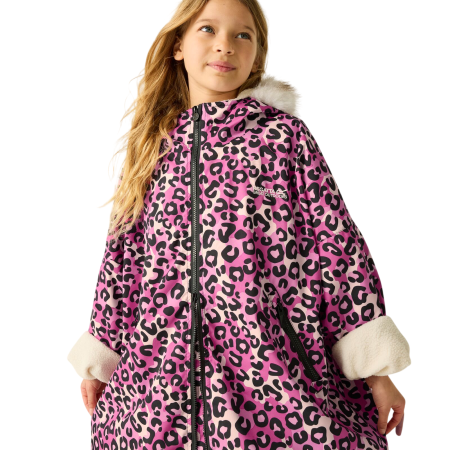 Дитяче водонепроникне пальто Regatta Junior Waterproof Changing Robe Pro Pink