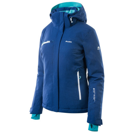 Dámská bunda Elbrus Lille wo´s modrá NAVY MELANGE/FLOWERS PRINT/VIRIDIAN GREEN