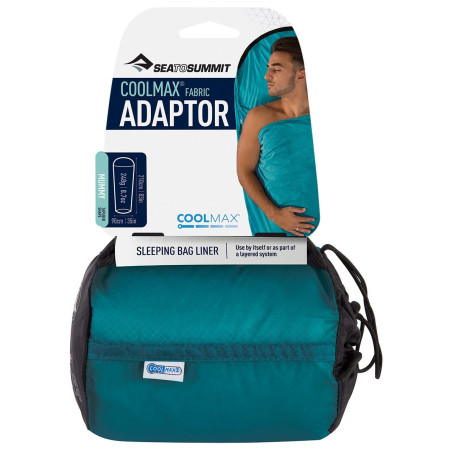 Vložka do spacáku Sea to Summit Coolmax Adaptor modrá Aqua