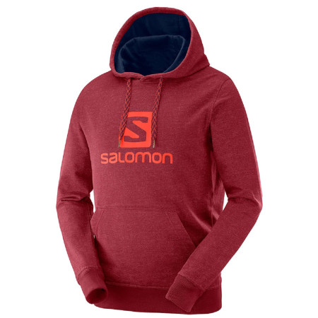 Pánská mikina Salomon Logo Hoodie M červená Biking Red