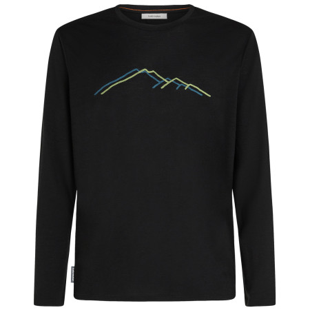 Чоловіча функціональна футболка Icebreaker Men Merino 150 Tech Lite LS Tee Rainer Ridge чорний Black